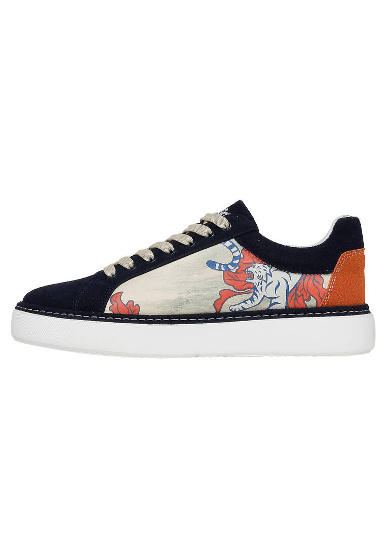Erkek Vegan Deri Bej Sneakers - Hear Me Roar Tasarım