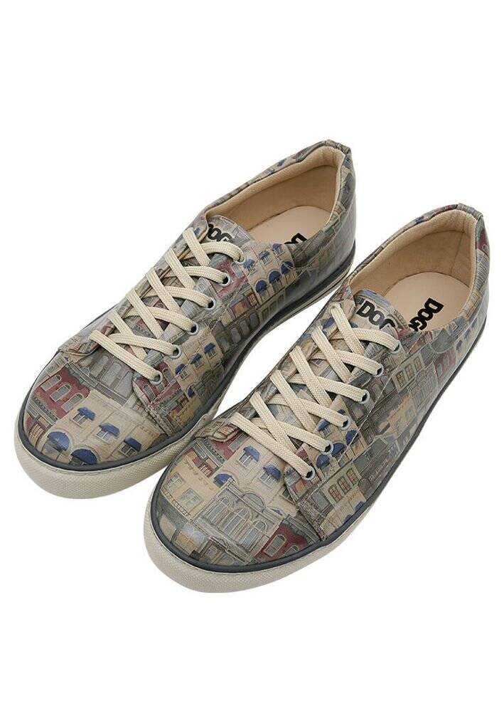 Erkek Vegan Deri Bej Sneakers - Frame of Mind Tasarım