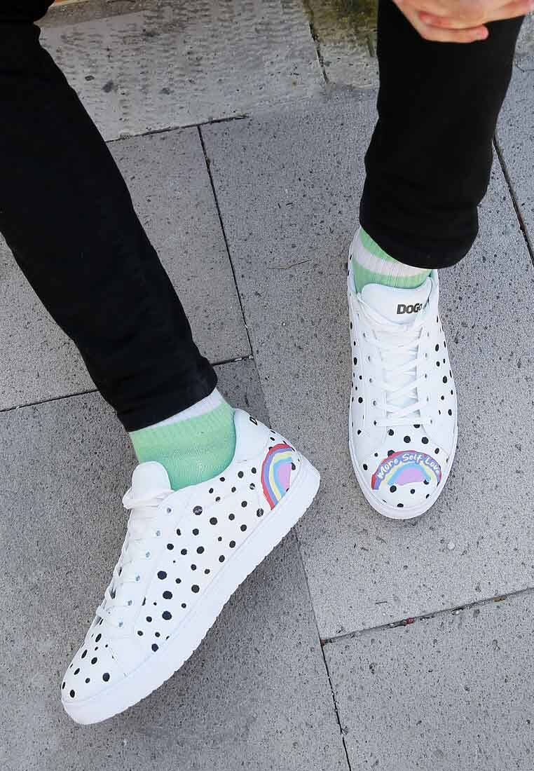 Erkek Vegan Deri Beyaz Günlük Sneakers - More Self Love Tasarım