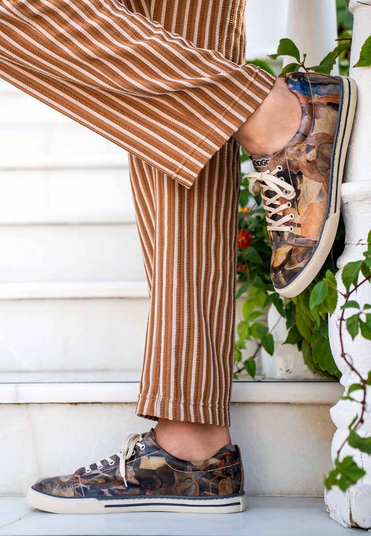 Erkek Vegan Deri Çok Renkli Sneakers - Be Still Tasarım