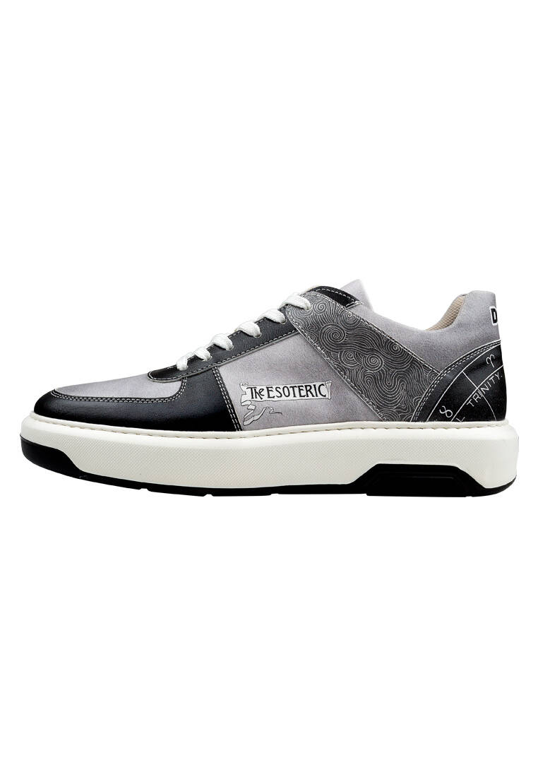 Erkek Vegan Deri Gri Sneakers - Esoteric Tasarım