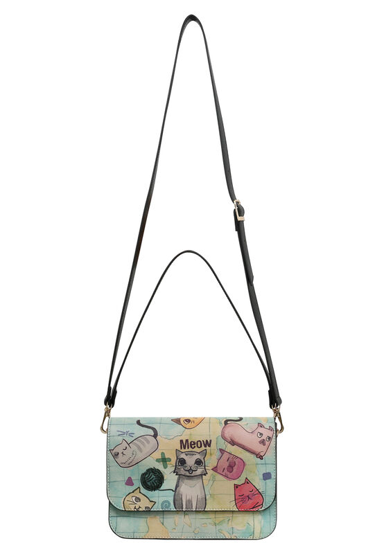 Femme Cuir Vegan Noir Sac à dos - Night Lovers Motif - DOGO Store