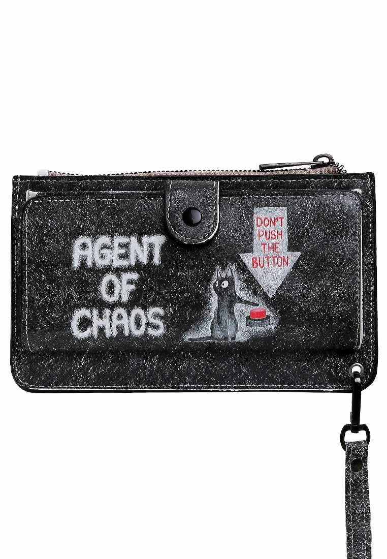 Kadın Siyah Cüzdan - Agent of Chaos Tasarım
