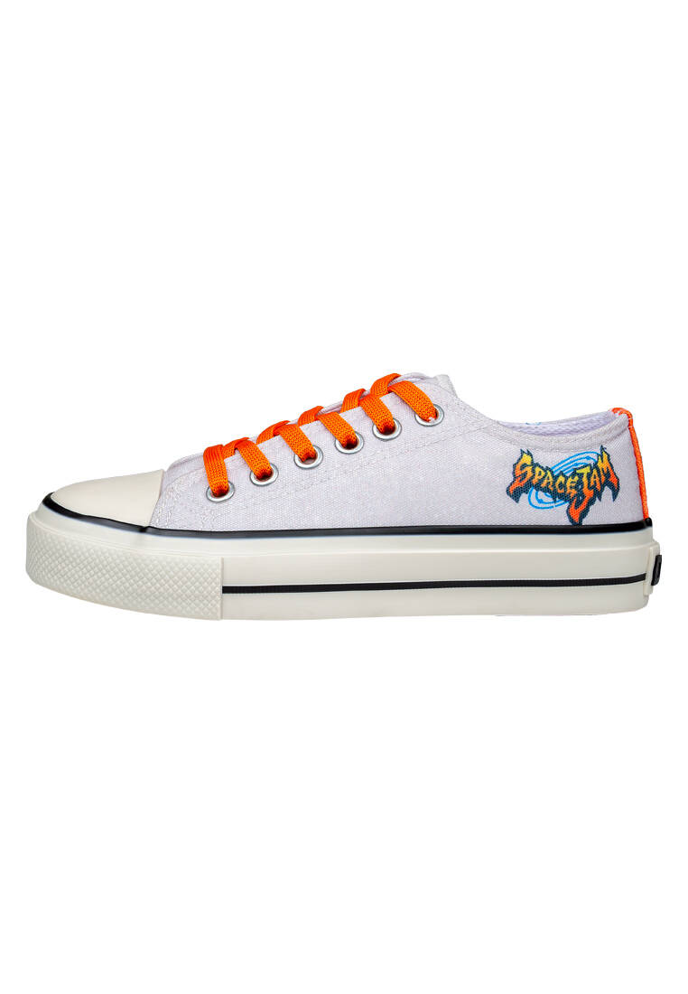 Kadın Vegan Beyaz Sneakers - Looney Tunes Bugs Bunny Space Jam Tasarım