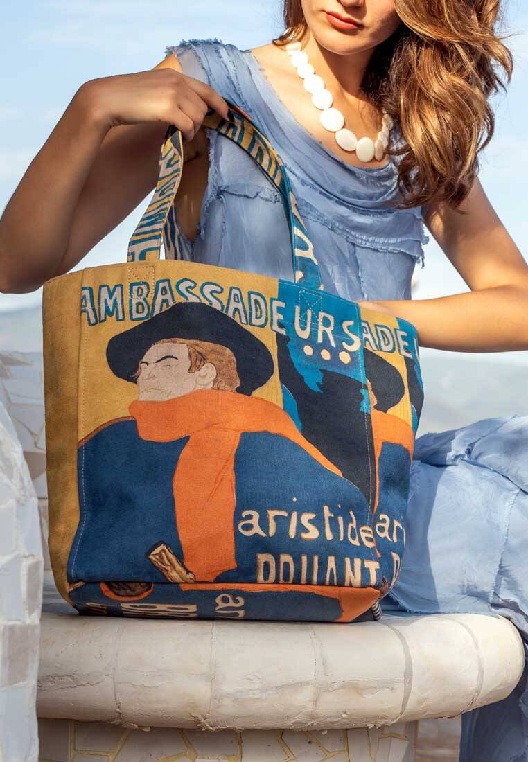 Kadın Vegan Çok Renkli Large Tote Bag - Ambassadeurs Tasarım