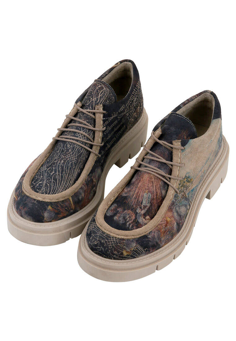 Kadın Vegan Çok Renkli Loafer - The Model Book of Calligraphy Tasarım