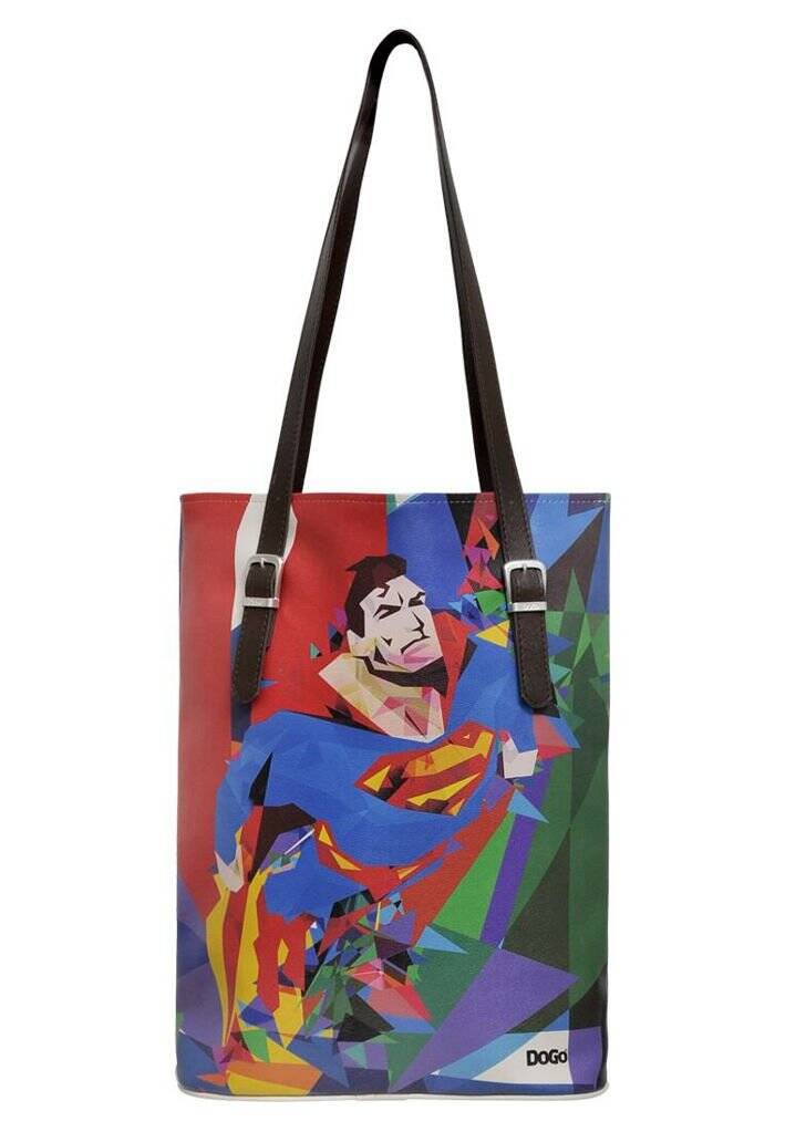 Kadın Vegan Çok Renkli Omuz Çantası - Warner Bros Superman Super Polygon Tasarım