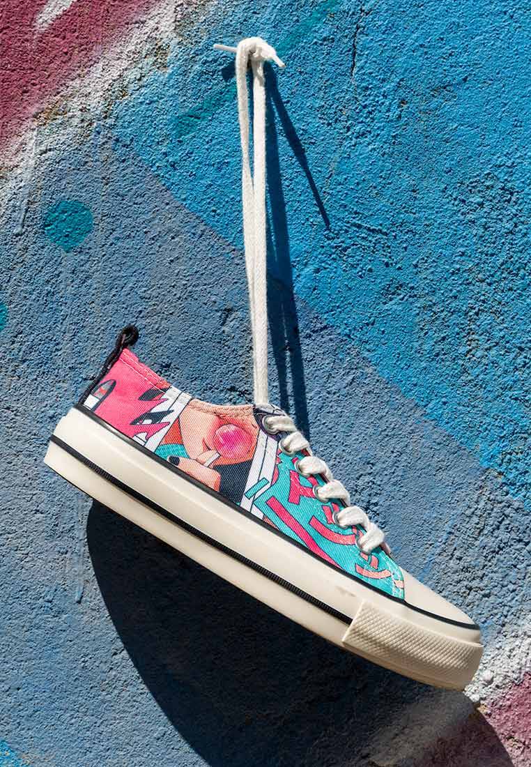 Kadın Vegan Çok Renkli Sneakers - Lollipop Riot Tasarım
