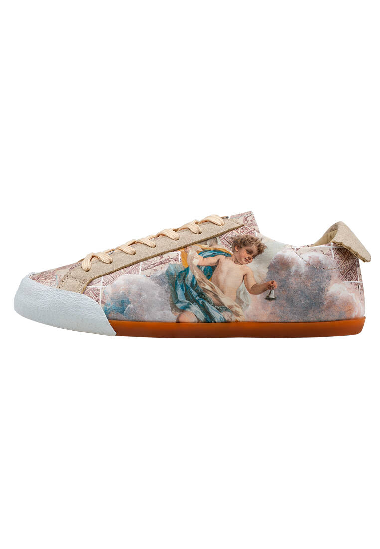 Kadın Vegan Deri Bej Sneakers - Angel's Dream Tasarım