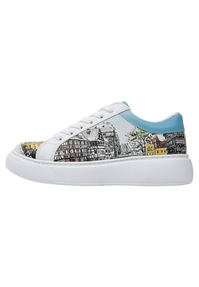 Kadın Vegan Deri Beyaz Sneakers - Take a Walk Tasarım