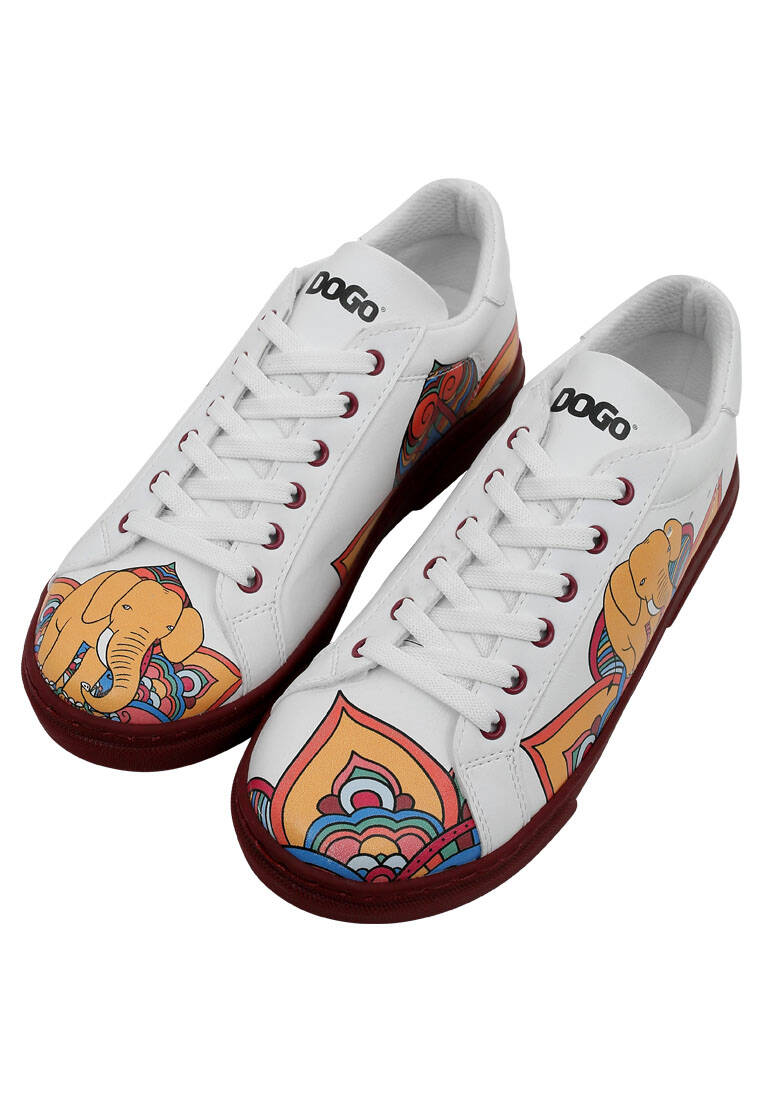 Kadın Vegan Deri Beyaz Sneakers - India Tasarım