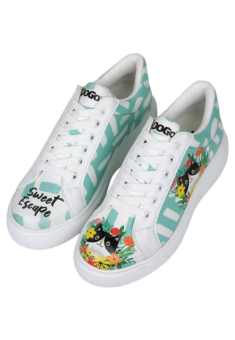 Kadın Vegan Deri Beyaz Günlük Sneakers - Sweet Escape Tasarım