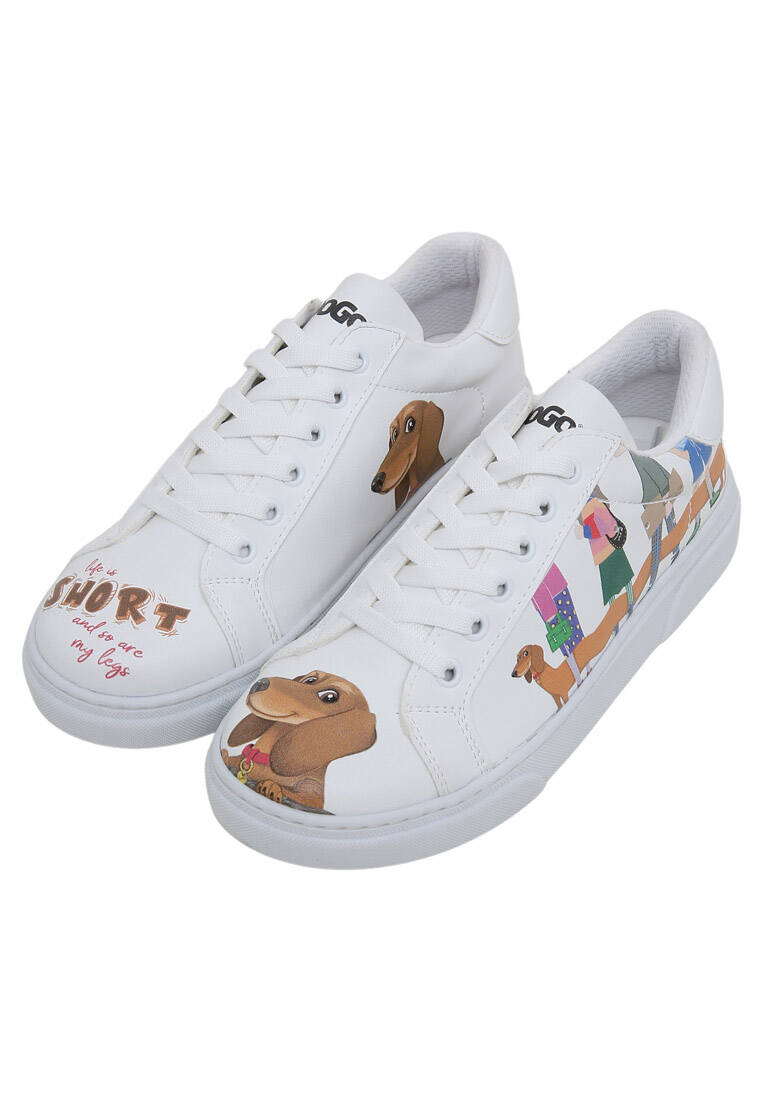 Kadın Vegan Deri Beyaz Sneakers - Mini Puppy Tasarım