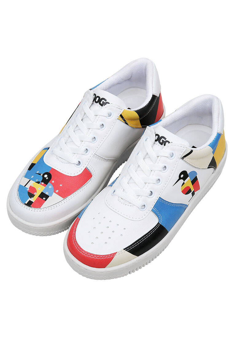 Kadın Vegan Deri Beyaz Sneakers - Bauhaus Birdie Tasarım
