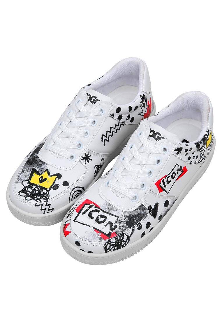 Kadın Vegan Deri Beyaz Sneakers - Icon Tasarım
