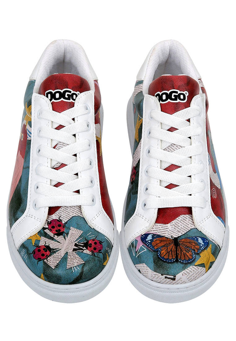 Kadın Vegan Deri Beyaz Sneakers - Paper Animals Tasarım