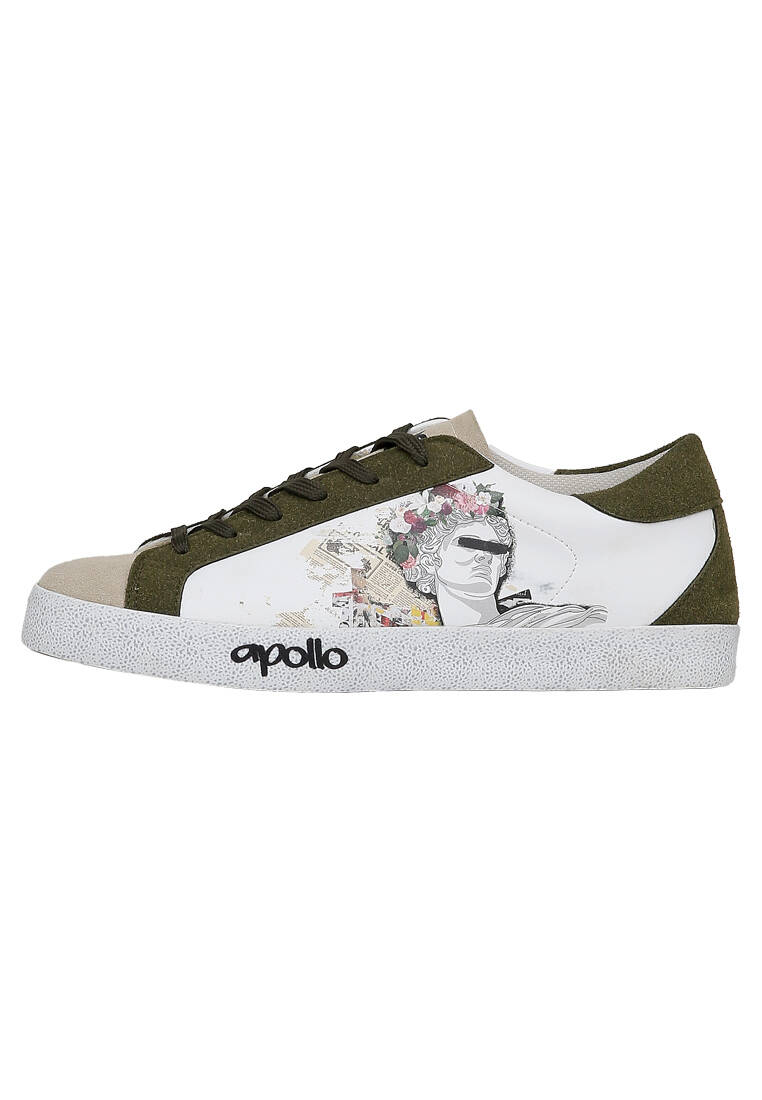 Kadın Vegan Deri Beyaz Sneakers - Apollo Tasarım
