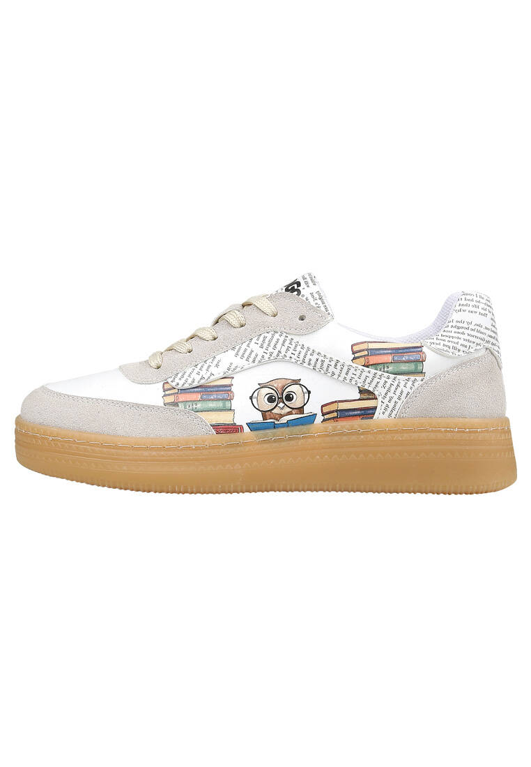Kadın Vegan Deri Beyaz Sneakers - The Wise Owl Tasarım