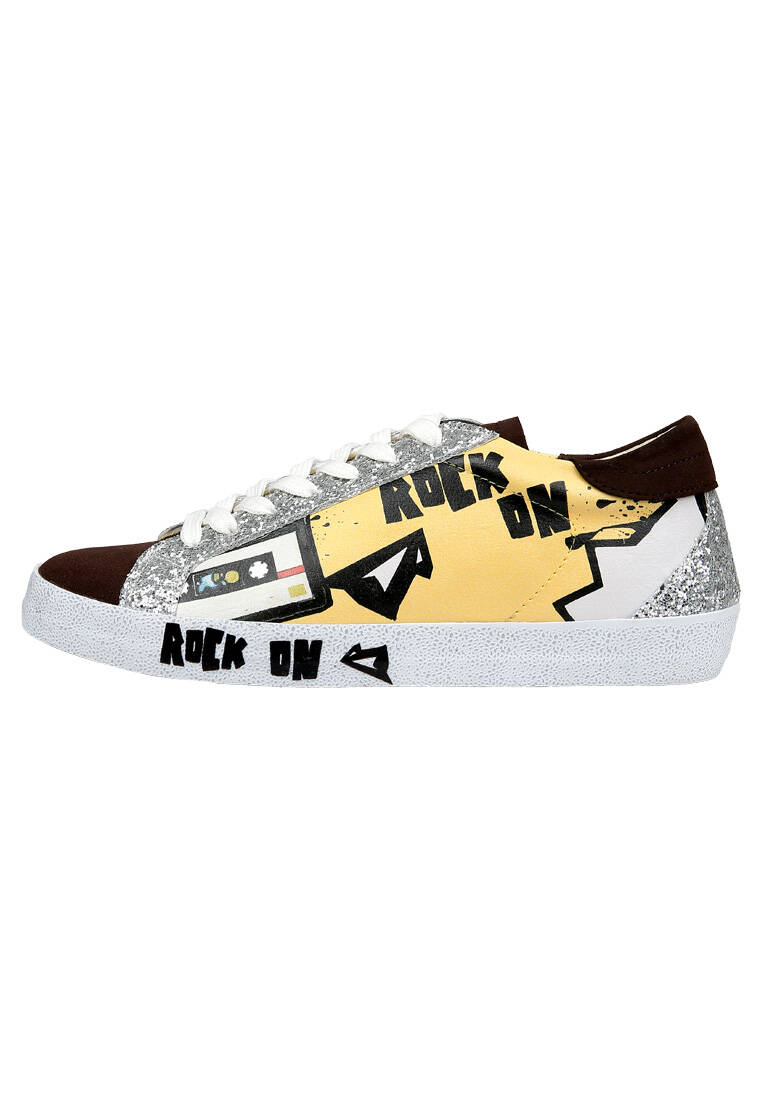 Kadın Vegan Deri Çok Renkli Sneakers - Rock On Tasarım