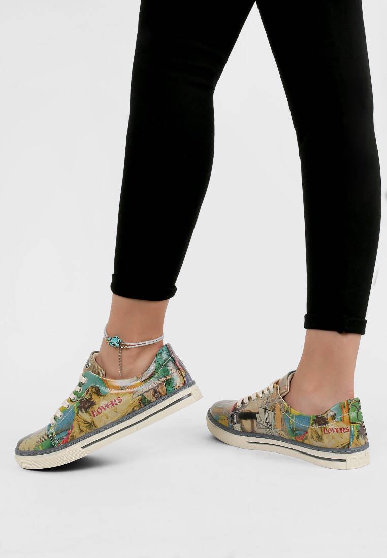 Kadın Vegan Deri Çok Renkli Sneakers - Ancient Tales Tasarım