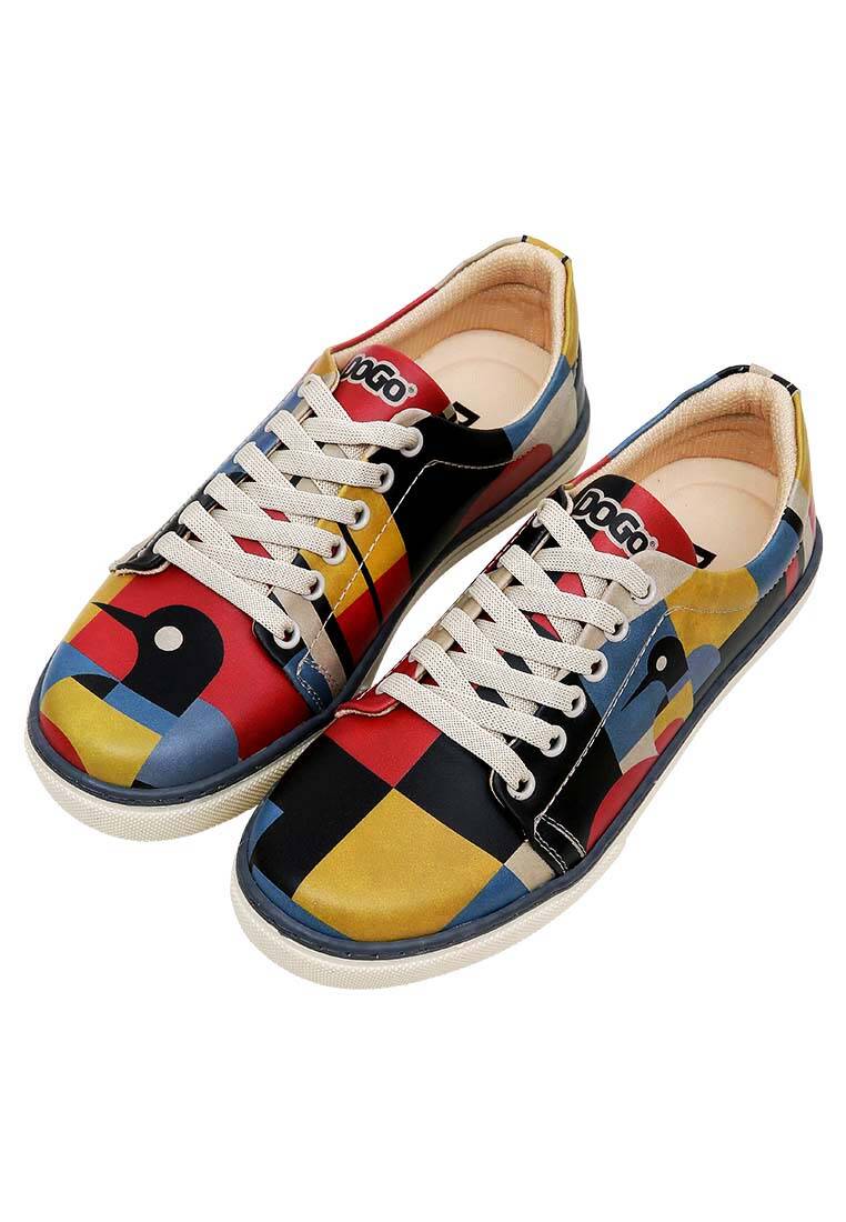 Kadın Vegan Deri Çok Renkli Sneakers - Bauhaus Birdie Tasarım