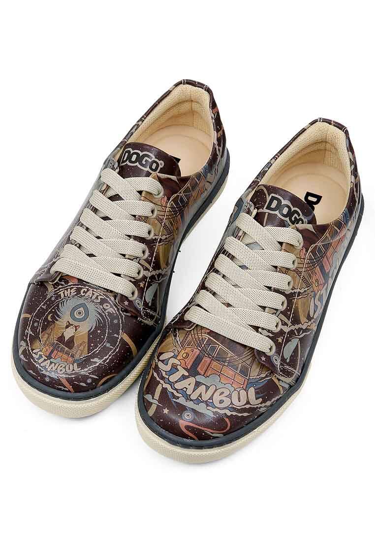 Kadın Vegan Deri Çok Renkli Sneakers - The Cats of Istanbul Tasarım