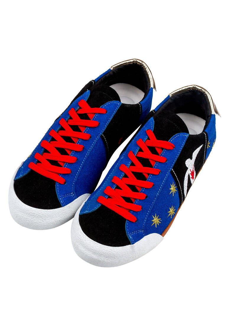Kadın Vegan Deri Mavi Sneakers - Matisse Tasarım