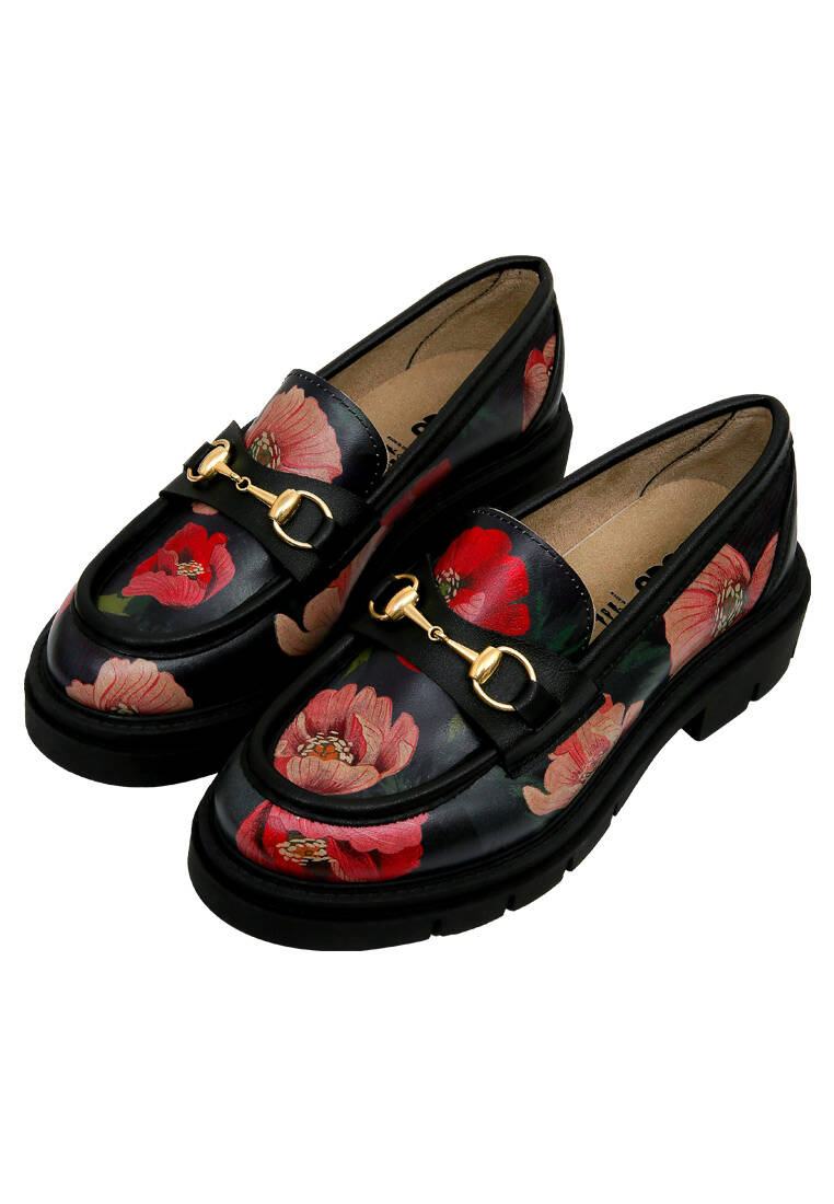 Kadın Vegan Deri Siyah Loafer - Poppy Tasarım