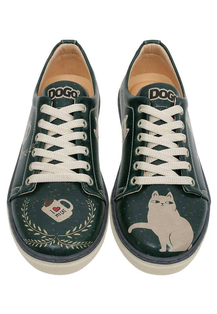 Kadın Vegan Deri Yeşil Günlük Sneakers - I Do What I Want Tasarım