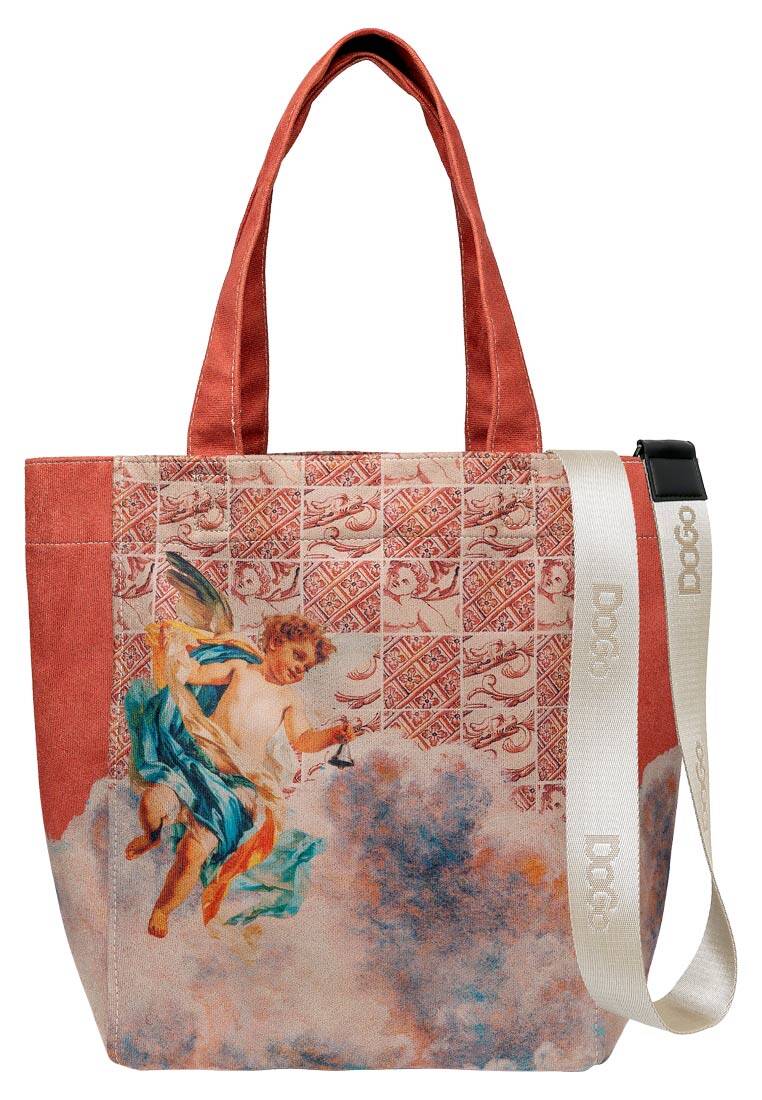 Kadın Vegan Krem Large Tote Bag - Angel's Dream Tasarım