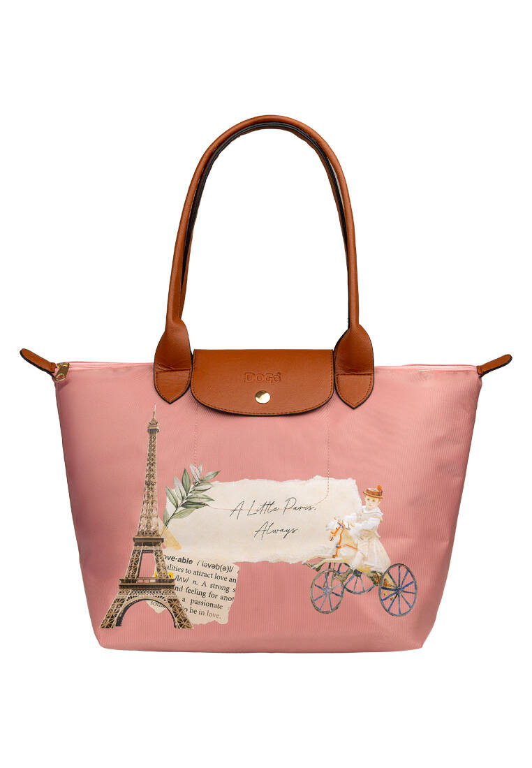 Kadın Vegan Pembe Large El Çantası - A Little Paris Always Tasarım