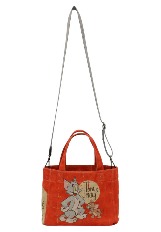 Kadın Vegan Turuncu Medium Tote Bag - Warner Bros Tom & Jerry
