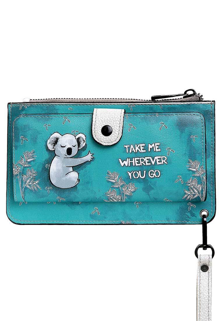 Kadın Yeşil Cüzdan - Koala Hug Tasarım