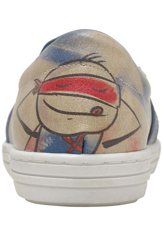 Kids Vegan Leather Beige Slip On Sneakers - Superhero Boys