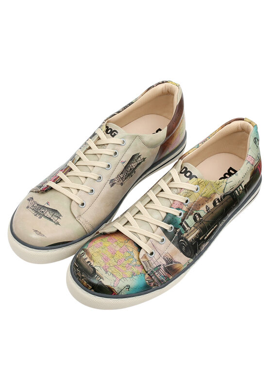 Men Vegan Leather Beige Sneakers Choose a Place Design DOGO Store