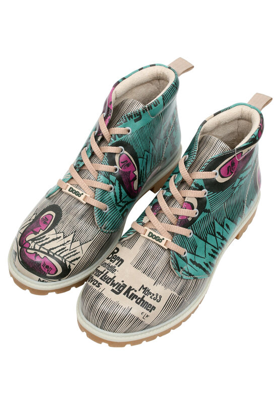 Men Vegan Leather Multicolor Ankle Boots Kunsthalle Design