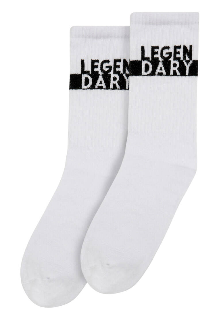 Unisex Vegan Beyaz Çorap - Legendary Tasarım