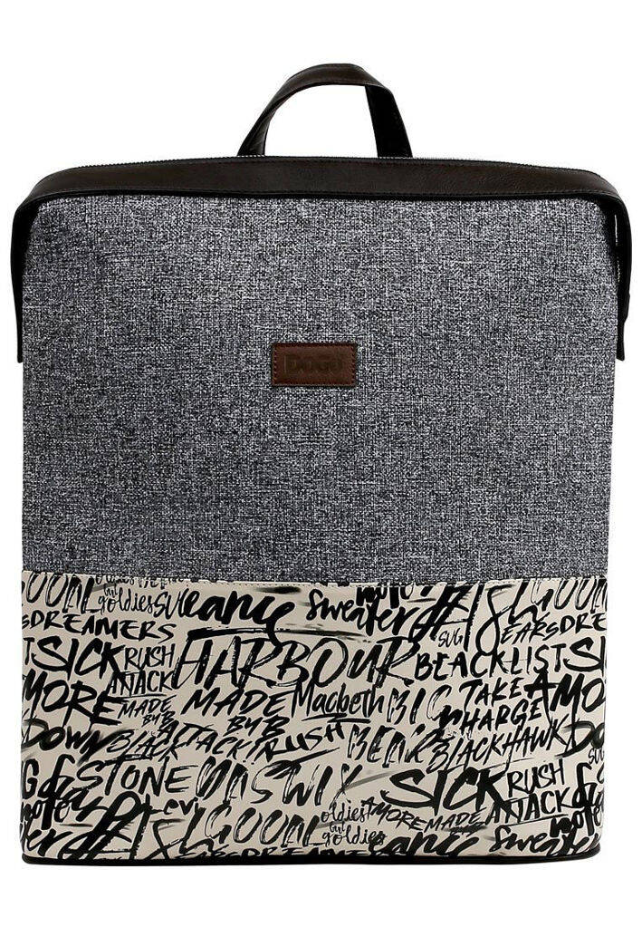Unisex Vegan Gri Sırt Çantası - Fonts İn Splash Tasarım