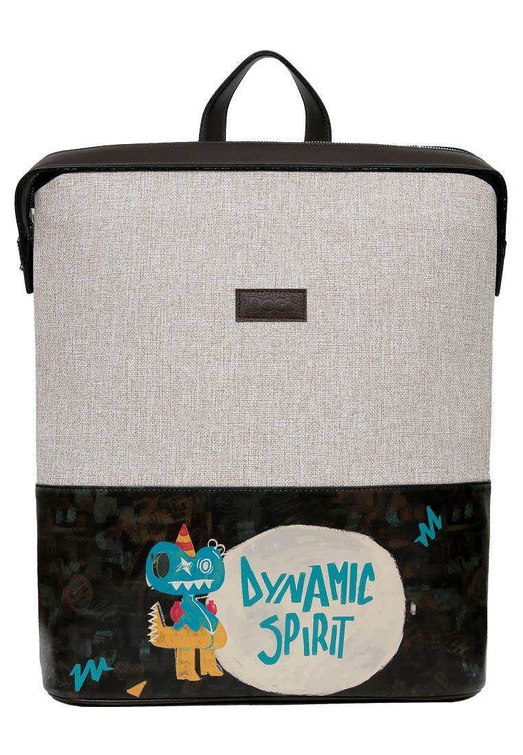 Unisex Vegan Gri Sırt Çantası - Dynamic Spirit Tasarım