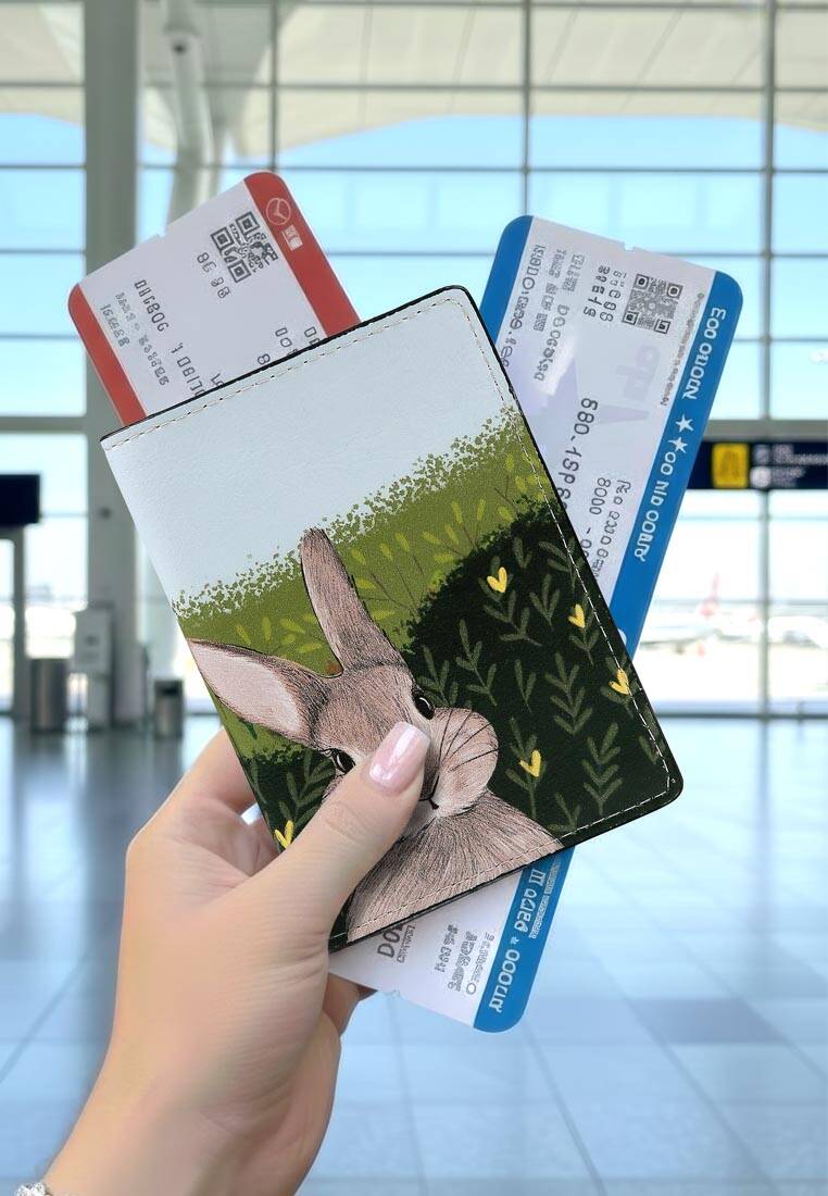 Unisex Vegan Yeşil Pasaportluk - Going on an Adventure Tasarım