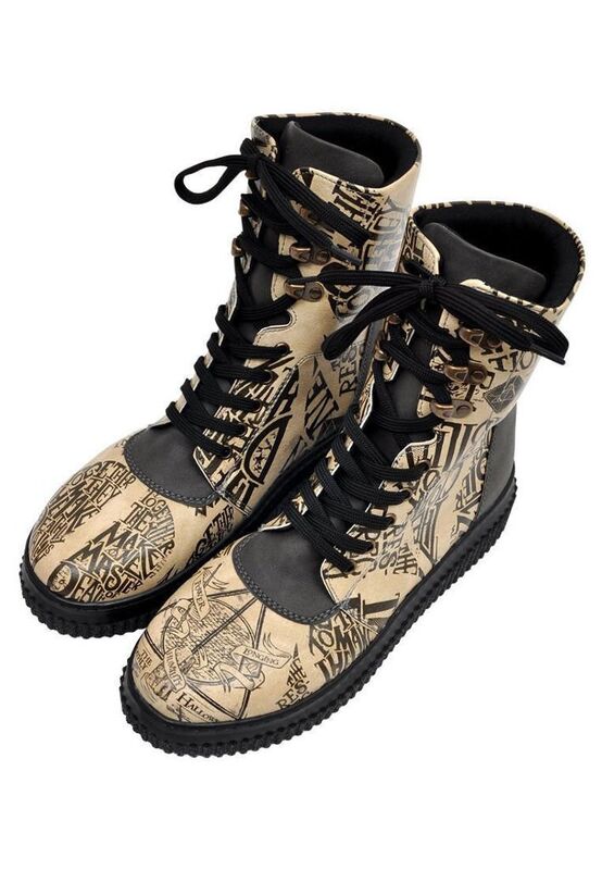 【未使用】bush de brunt Heaven and Earth Women Vegan Leather Beige Long Boots - Warner Bros Deathly