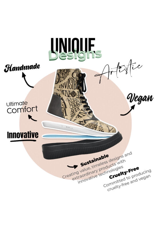 その他 BIG HIME LIMITED BLACK GOLD ver Women Vegan Leather Beige Long Boots - Warner Bros Deathly
