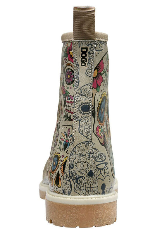 Women Vegan Leather Beige Long Boots - Remembrance Of Frida