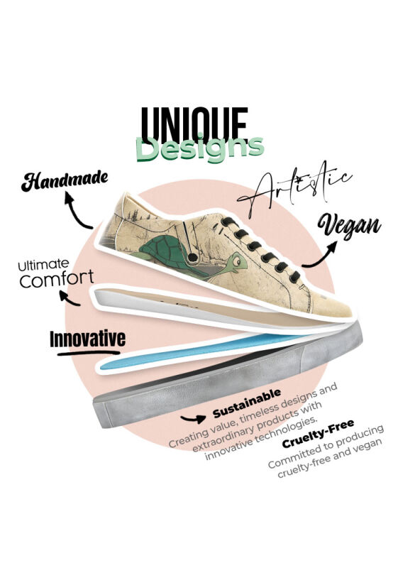 Women Vegan Leather Beige Sneakers Adventure Awaits Go Find It Design