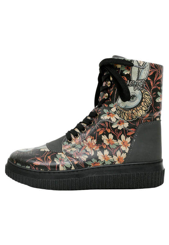 Women Vegan Leather Black Long Boots - Are You Lost Design