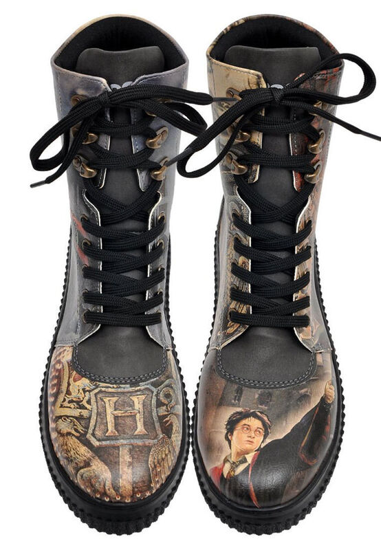 Women Vegan Leather Black Long Boots - Warner Bros Triwizard