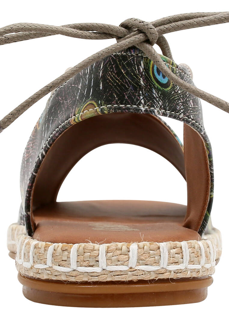 Women Vegan Leather Blue Lace Up Sandals - All Beauty is in