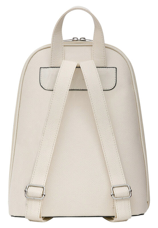 Women Vegan Leather Cream Backpack Dare to Explore Design