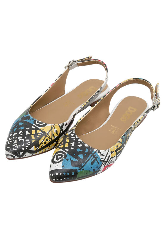 Women Vegan Leather Multicolor Flat Shoes - Eternal Swirl