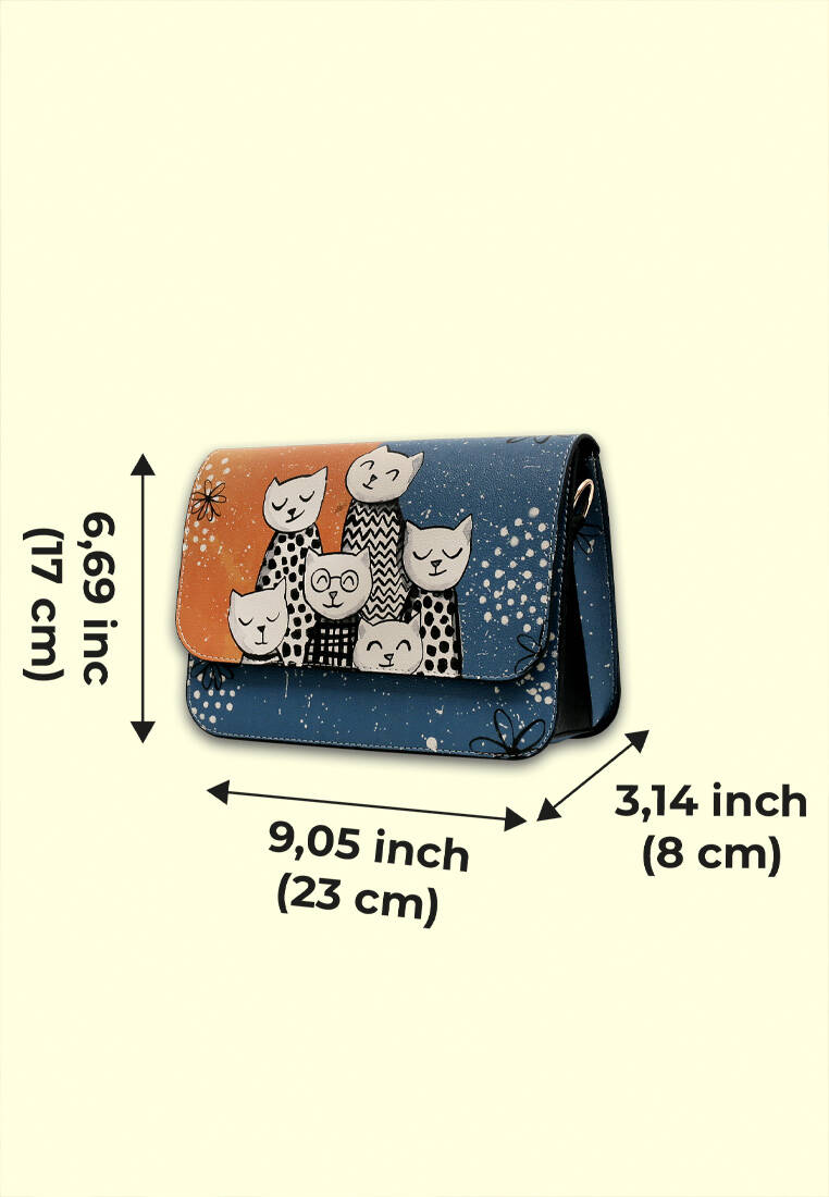 Women Vegan Leather Multicolor Purse - Family Portrait